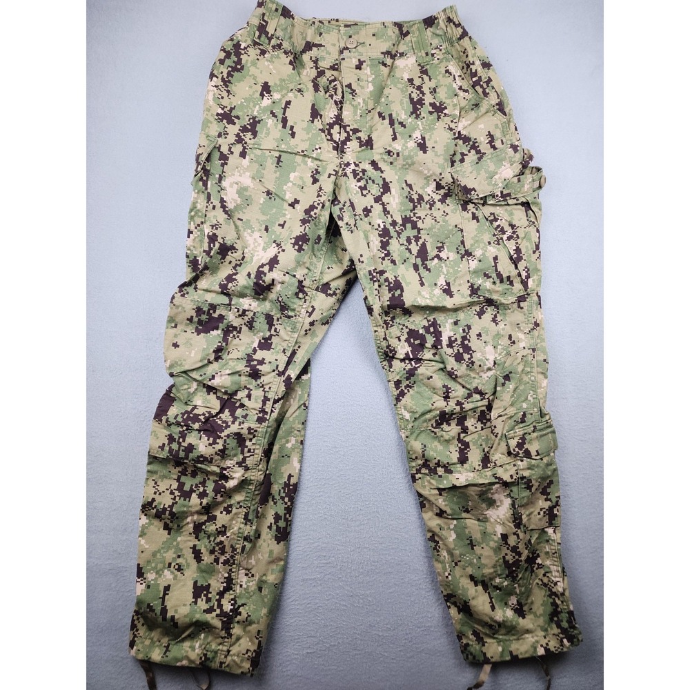 US Navy Pants Mens 33x30 Short NWU Type III Camo Cargo Workwear Digital Seals